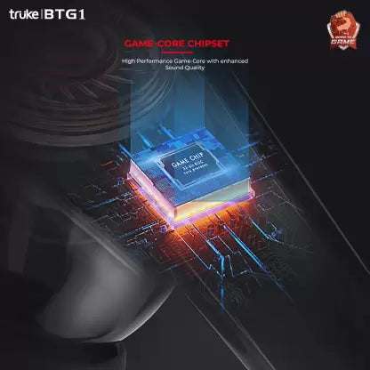 truke BTG1 Earbuds with Game Mode, 48H Playtime, Quad Mic ENC, 13mm driver, AAC codec Bluetooth Headset (Black, True Wireless) truke BTG1 Earbuds with Game Mode, 48H Playtime, Quad Mic ENC, 13mm driver, AAC codec Bluetooth Headset (Black, True Wireless)